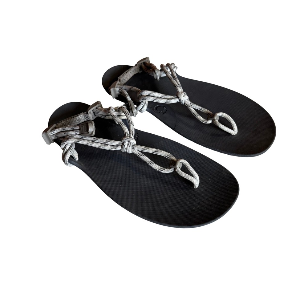 Xero Shoes Genesis Sandals Mens 7 Womens 8 Grey Black Minimalist Barefoot - Picture 2 of 8